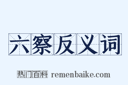 六察反义词是什么意思的图片
